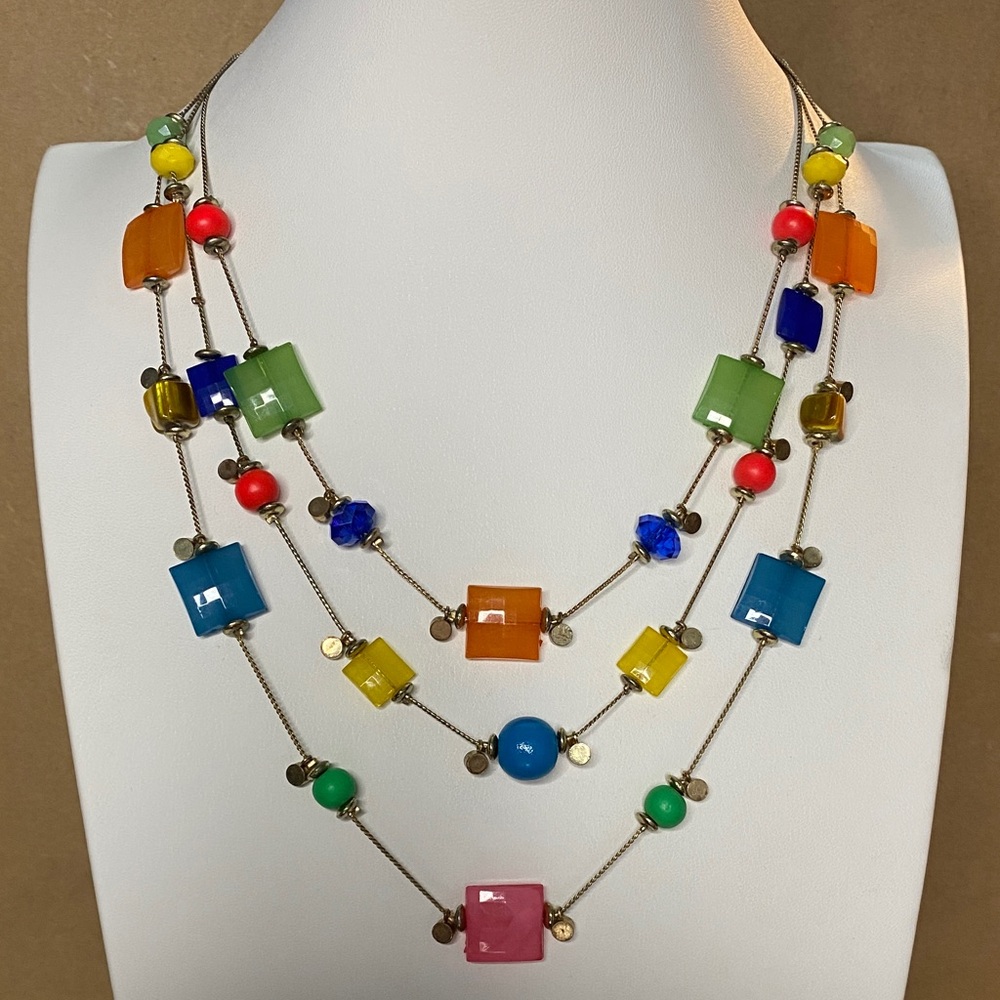 5/$15 Colorful Multi-Layer Lucite Necklace